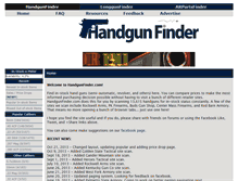 Tablet Screenshot of handgunfinder.com